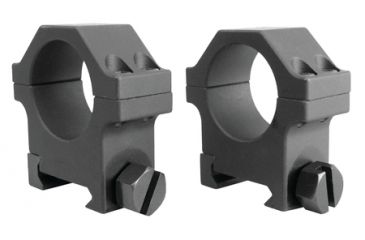 Image of Yankee Hill Machine 4-Screw Scope Ring Set Medium One Inch Picatinny Matte Black