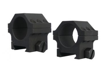 Image of Yankee Hill Machine 6-Screw Low Profile Scope Ring Set Short 30mm Picatinny Matte Black