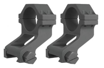 Image of Yankee Hill Machine Dual Offset Scope Ring Set One Inch Weaver Matte Black