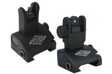 Image of Yankee Hill Machine Quick Deploy Top Mounted Deployable Front and Rear Sight, Black, YHM-5040