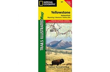 Image of National Geographic Trails Illustrated Maps, Yellowstone Nat Park #201, Wyoming, 201
