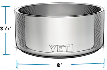 Image of Yeti Boomer 8 Dog Bowl, Stainless, 21071500000