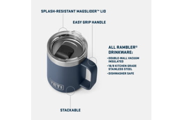 Image of Yeti Rambler 10 oz Mug with MagSlider Lid, Rescue Red, 21071503923