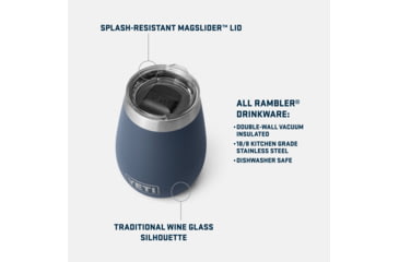 Image of Yeti Rambler 10 oz Wine Tumbler, Charcoal, 21071501183