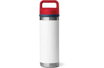 Image of Yeti Rambler 18 oz Bottle Chug, White/Navy/Rescue Red, 18 oz, 21071505907
