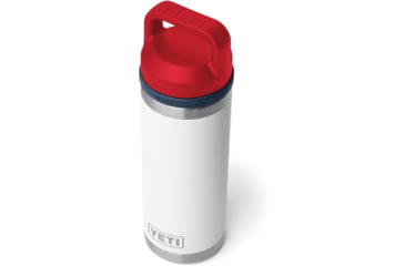 Image of Yeti Rambler 18 oz Bottle Chug, White/Navy/Rescue Red, 18 oz, 21071505907