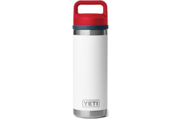 Image of Yeti Rambler 18 oz Bottle Chug, White/Navy/Rescue Red, 18 oz, 21071505907