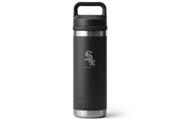 Image of Yeti Rambler 18 oz Water Bottle w/Chug Cap, Black/MLB White Sox, 28100006714