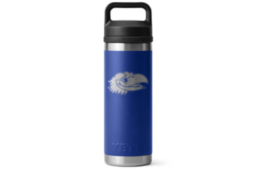 Image of Yeti Rambler 18 oz Water Bottle w/Chug Cap, Blue/NCAA Kansas, 28100006756
