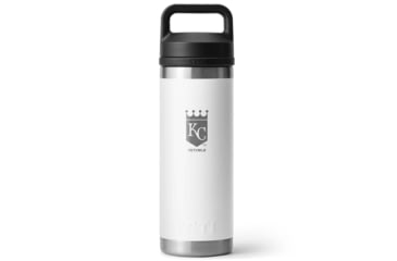 Image of Yeti Rambler 18 oz Water Bottle w/Chug Cap, White/MLB Royals, 28100006869