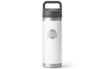 Image of Yeti Rambler 18 oz Water Bottle w/Chug Cap, White/NCAA Ohio State, 28100006877