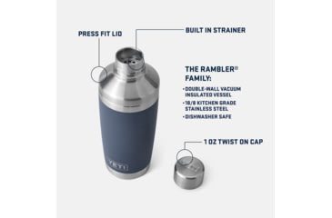 Image of Yeti Rambler 20 oz Cocktail Shaker Big Wave Blue, Big Wave Blue, 20 oz, 21071502674
