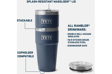 Image of Yeti Rambler 20 oz Stackable Pint w/Magslider Lid, Navy, 21071503705