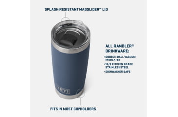 Image of Yeti Rambler 20 oz Tumbler with Magslider Lid, Rescue Red, 21071504370