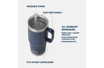 Image of Yeti Rambler 25 oz Straw Mug, Rescue Red, 21071501894