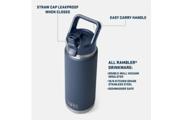 Image of Yeti Rambler 26 oz C Straw Bottle, Lowcountry Peach, 21071505457