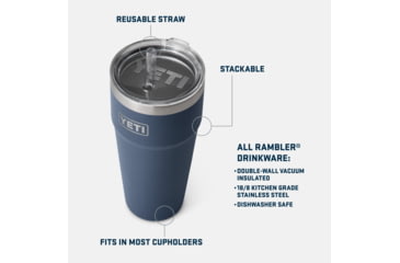 Image of Yeti Rambler 26 oz Straw Cup, Rescue Red, 21071501388