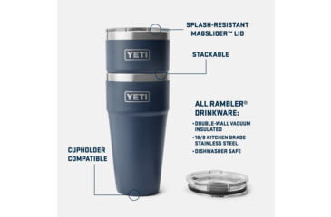 Image of Yeti Rambler 30 oz Stackable Cup w/Magslider Lid, Lowcountry Peach, 21071505466