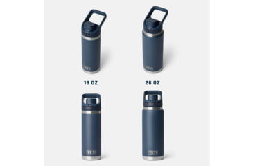 Image of Yeti Rambler 26 oz Water Bottle w/ Flip Chug Cap, Olive/King Crab Orange, 21071508519