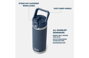 Image of Yeti Rambler 18 oz Water Bottle w/Straw Cap