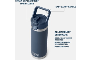 Image of Yeti Rambler 18 oz Water Bottle w/Straw Cap