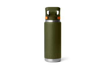 Image of Yeti Rambler 26 oz Water Bottle w/ Flip Chug Cap, Olive/King Crab Orange, 21071508519