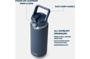 Image of Yeti Rambler 26 oz Water Bottle w/Straw Cap