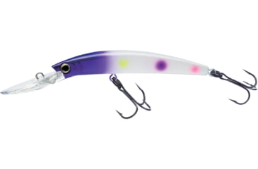 Image of Yo-Zuri Crystal Minnow Deep Diver Walleye Trolling Bait 3/8oz 3-1/2in 7ft #6 Hooks, Purple Wonderbread, R1205PWB