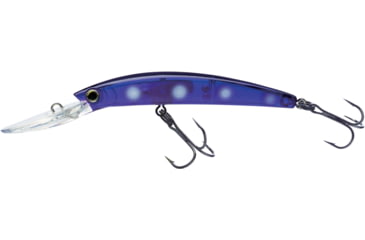 Image of Yo-Zuri Crystal Minnow Deep Diver Walleye Trolling Bait 9/16oz 4-3/8in 10ft #2 Hooks, Midnight, R1206MN