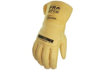 Image of Youngstown Glove Company FR Leather Utility Lined w/ Kevlar Wide-Cuff, Tan, Large 12-3275-60-L