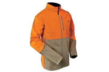 Image of Yukon Gear Windproof Soft Shell Jacket, Blaze/Khaki, Large 118063