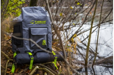 Image of Yukon Outfitters Surfside Dry Pack 35L, Grey/Hyper Green, MGSDP003