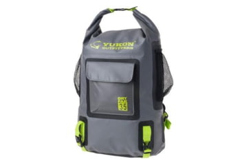 Image of Yukon Outfitters Surfside Dry Pack 35L, Grey/Hyper Green, MGSDP003
