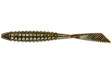 Image of Yum Warning Shot Bait, 3.75in, Green Pumpkin, YWS308