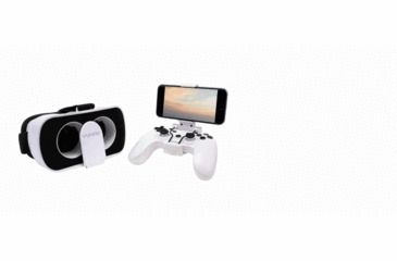 Image of Yuneec Breeze FPV Controller in color box w/FPV Goggles, Game Controller, Game Controller Holder, White, YUNBFCUS