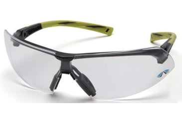 Image of Pyramex Onix Safety Glasses - Clear Anti-Fog Lens, Hi Vis Green Frame SGR4910ST