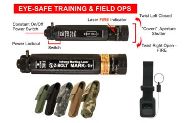 Image of Z-Bolt Infrared Dot Laser Designator, Civilian Legal, 1.000 Meter Range,FDA CLASS 1, 4 Pcs Kit, Multicam, MARK-1ir-KIT-4-SP-MC