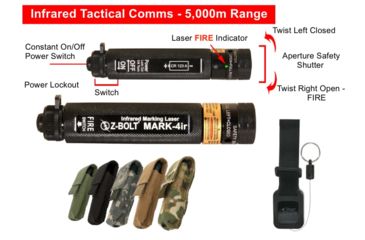 Image of Z-Bolt Infrared Dot Laser Designator, Restricted Sale, 5.000 Meter Range, ANSI CLASS 3R, 4 Pcs Kit, Coyote Brown, MARK-4ir-KIT-4-SP-CB