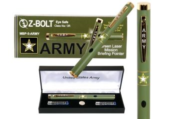 Image of Z-Bolt MBP-5 Military Pride Green Laser Pointer ARMY, Standard Laser Pointer, Army Green, Small, MBP-5-ARMY