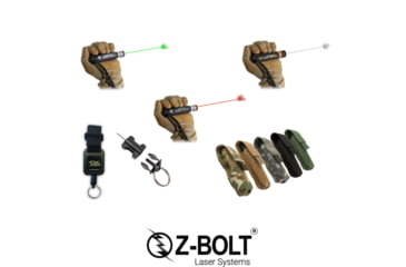 Image of Z-Bolt Tri-Band Laser Kit - 1X FDA Legal Infrared Dot, 1X Green Dot, 1X Red Dot, Ranger Green, TRI-BAND-KIT-RG-XT