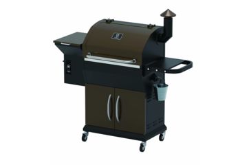 Image of Z Grills 1000C 8-in-1 Wood Pellet Grill, BBQ &amp; Smoker, Black/Bronze, 54x25x53, ZPG-1000C