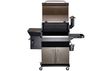 Image of Z Grills 1000D 8-in-1 Wood Pellet Grill, BBQ &amp; Smoker, Black/Bronze, 54x25x53in, ZPG-1000D