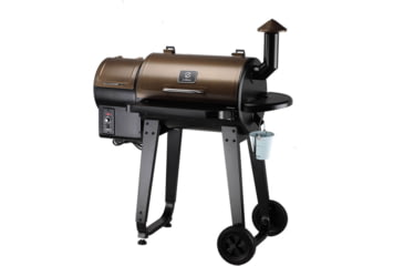 Image of Z Grills 7-in-1 Wood Pellet Grill &amp; Smoker w/ Wireless Meat Probe Thermometer, Brown/Black, Medium, ZPG-450APRO