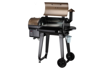 Image of Z Grills 7-in-1 Wood Pellet Grill &amp; Smoker w/ Wireless Meat Probe Thermometer, Brown/Black, Medium, ZPG-450APRO