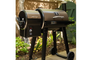 Image of Z Grills 7-in-1 Wood Pellet Grill &amp; Smoker w/ Wireless Meat Probe Thermometer, Brown/Black, Medium, ZPG-450APRO