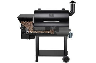 Image of Z Grills 7002B 8-in-1 Wood Pellet Grill, BBQ &amp; Smoker, Black, ZPG-7002B