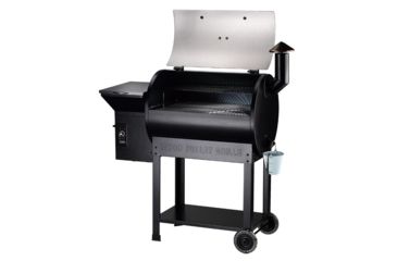 Image of Z Grills 7002E 8-in-1 Wood Pellet Grill, BBQ &amp; Smoker, Black/Silver, 48x22x51, ZPG-7002E