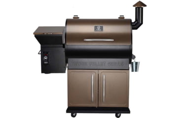 Image of Z Grills 700D 8in1 Wood Pellet Grill - Smoker, Bronze/Black, Large, ZPG-700D