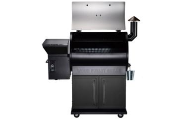 Image of Z Grills 700E 8-in-1 Wood Pellet Grill, BBQ &amp; Smoker, Black/Silver, ZPG-700E