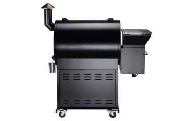Image of Z Grills 700E 8-in-1 Wood Pellet Grill, BBQ &amp; Smoker, Black/Silver, ZPG-700E